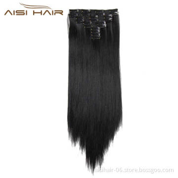 Well Priced mix color synthetic clip in hair extension